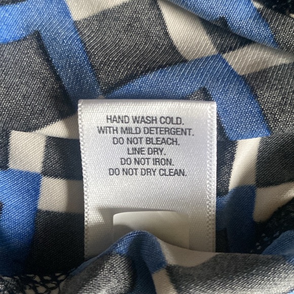 ROZ & ALI 🖤💙CHEVRON PRINT💙🖤 WRAP DRESS SIZE EXTRA LARGE 🌟EUC🌟 - Picture 11 of 13